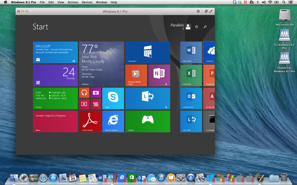 Run windows. Mac os Windows 10 Parallels. Parallels desktop для Mac пуск. Windows 8.1 Mac os. Apple Mac os 8.1.